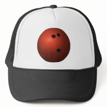 Red Bowling Ball hats by Customizables Red Bowling Ball hats