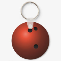Red Bowling Ball keychains by Customizables Red Bowling Ball keychains