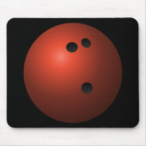 Red Bowling Ball mousepads by Customizables Red Bowling Ball mousepads
