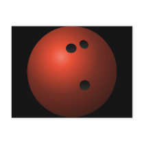 Red Bowling Ball Postcard