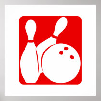 Red Bowling Posters