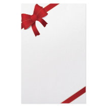 Red Bows Christmas Stationery