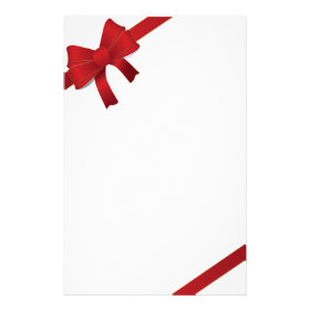 Red Bows Christmas Stationery