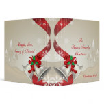 Red Bows Holly Bells Photo Album 3 Ring Binders