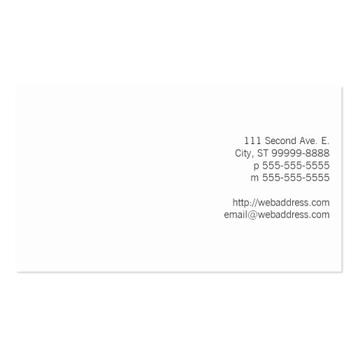 Red Box Left One Business Cards (back side)