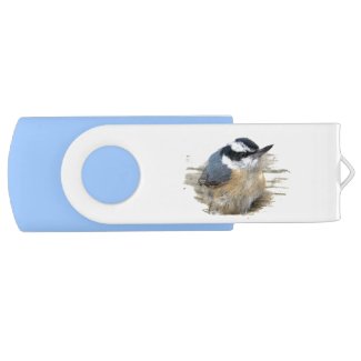 Red-breasted Nuthatch Swivel USB 2.0 Flash Drive