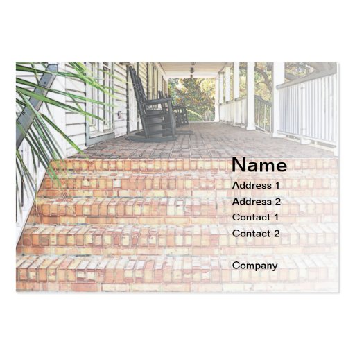 red brick clubhouse steps business card template (front side)