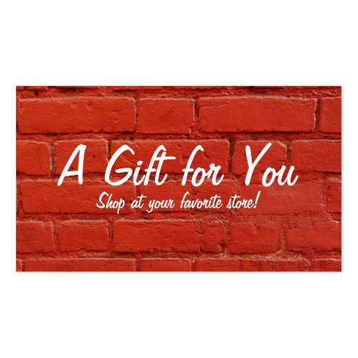 Red Brick Gift Card Zazzle