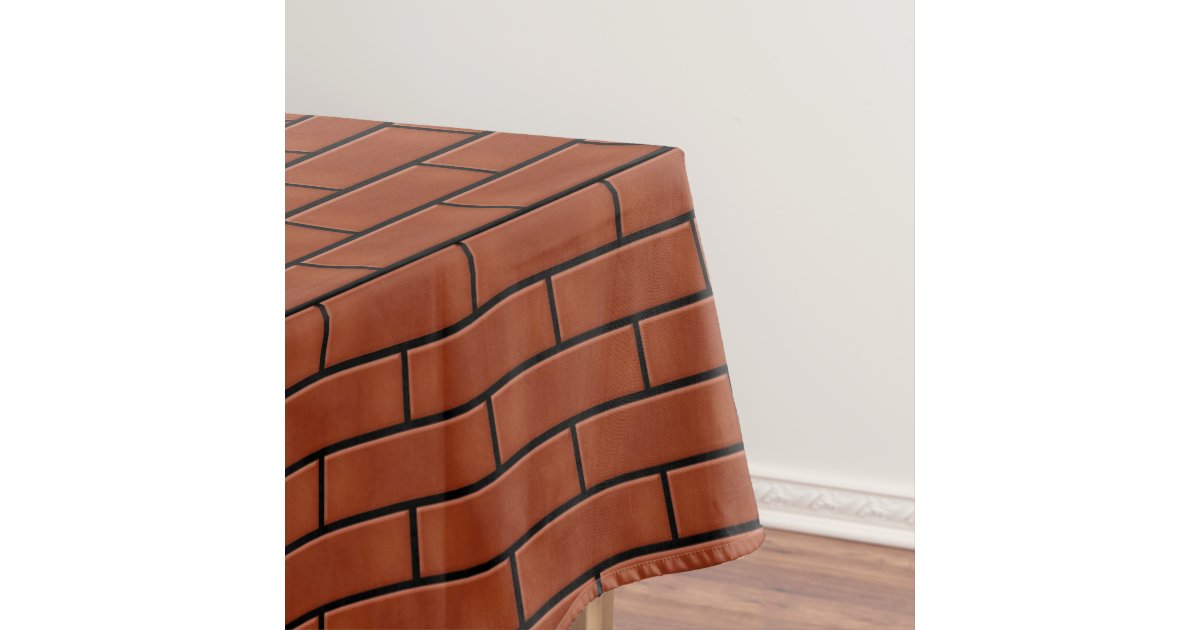 Red Brick Pattern Tablecloth Zazzle