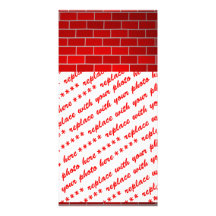 Red Brick w/Spotlight Background Photo Cards