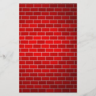 Red Brick w/Spotlight Background stationery