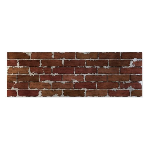 Red Brick Wall Business Card (front side)