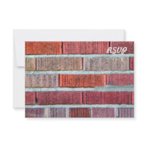 Red Brick Wall Invite