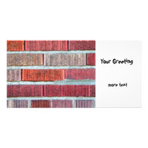 Red Brick Wall Custom Photo Card