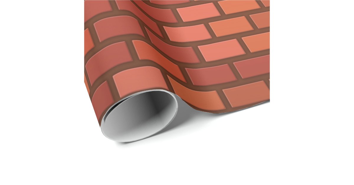 Red brick wall wrapping paper Zazzle