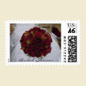 Red Bridal Bouquet - Bridal Shower postage