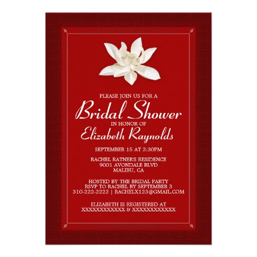 Red Bridal Shower Invitations