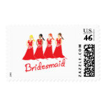 Red Bridesmaids Stamps