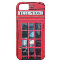 Red British Phone Booth from London iPhone 5 Cases