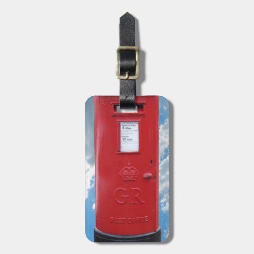 Red British Post box Bag Tag