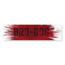 Red Bro-Dog Bumper Sticker