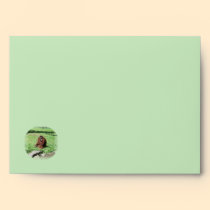 Red-Brown Haired Orangutan Sitting On Grass Envelopes