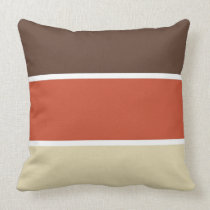 Red & Brown Striped Pillow pillows