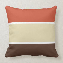 Red & Brown Striped Pillow pillows