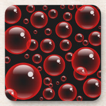 Red Bubbles Coasters