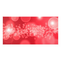red bubbles customized photo card