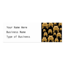 Red Bulldogs on Black. Business Card Template