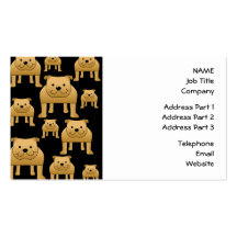 Red Bulldogs on Black. Business Card Templates