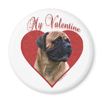 Red Bullmastiff My Valentine - Magnet