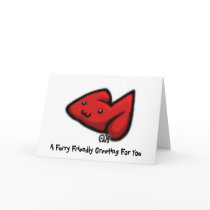 Red Bunneh, A Furry Friendly Greeting For You cards