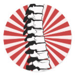 Red Burst Spine Stickers stickers