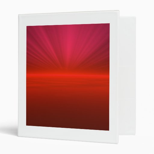 Red Burst Sun Rise Binder