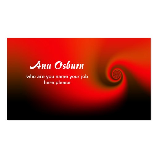 red business card (front side)