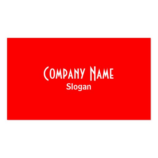 Red Business Card (front side)