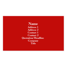 Red Business Card Template