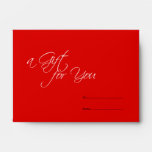 Red business store gift for you certificate holder envelopes