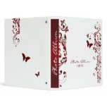 Red Butterfly Vinyl Binders