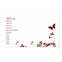 Red Butterfly business cards