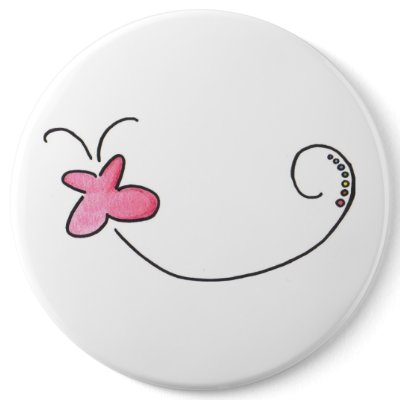 Red butterfly Button by sammimlamv