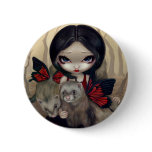 "Red Butterfly Ferrets" Button