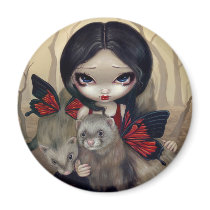 "Red Butterfly Ferrets" Magnet