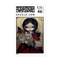 "Red Butterfly Ferrets" Stamp