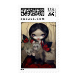 "Red Butterfly Ferrets" Stamp