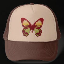 red butterfly hats