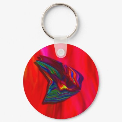 Red Butterfly Keychain by gryffynda