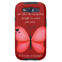 Red Butterfly Motivational Samsung Galaxy Case casemate cases